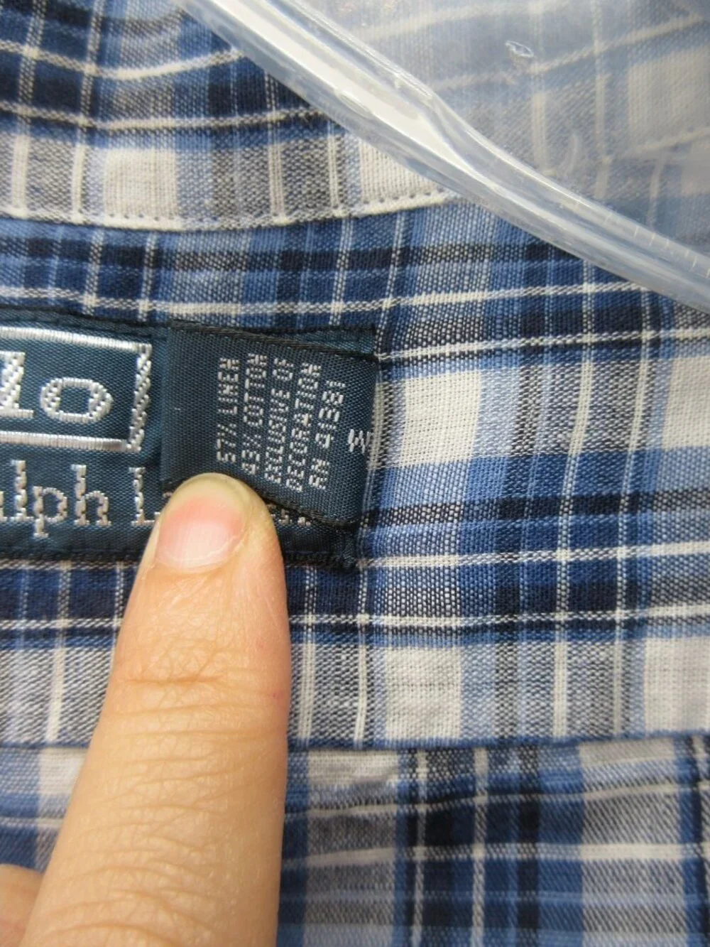 Polo Ralph Lauren Shirt XXL Linen Blend Plaid Button Down Preppy Woven